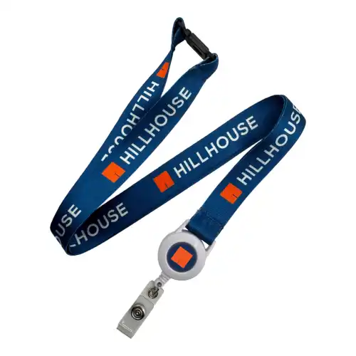 RPET Dye Sublimation Lanyard with Pull Reel